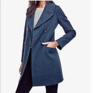 Ann Taylor Cotton Twill Double Breasted Coat